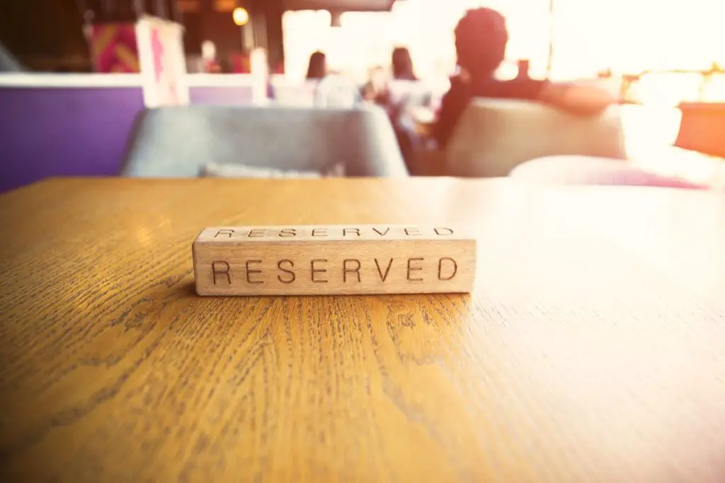 A table reserved at Topgolf