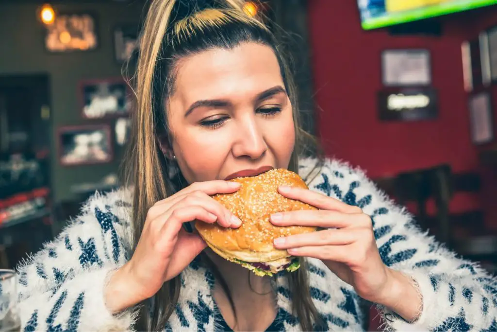 Person Eating a burger