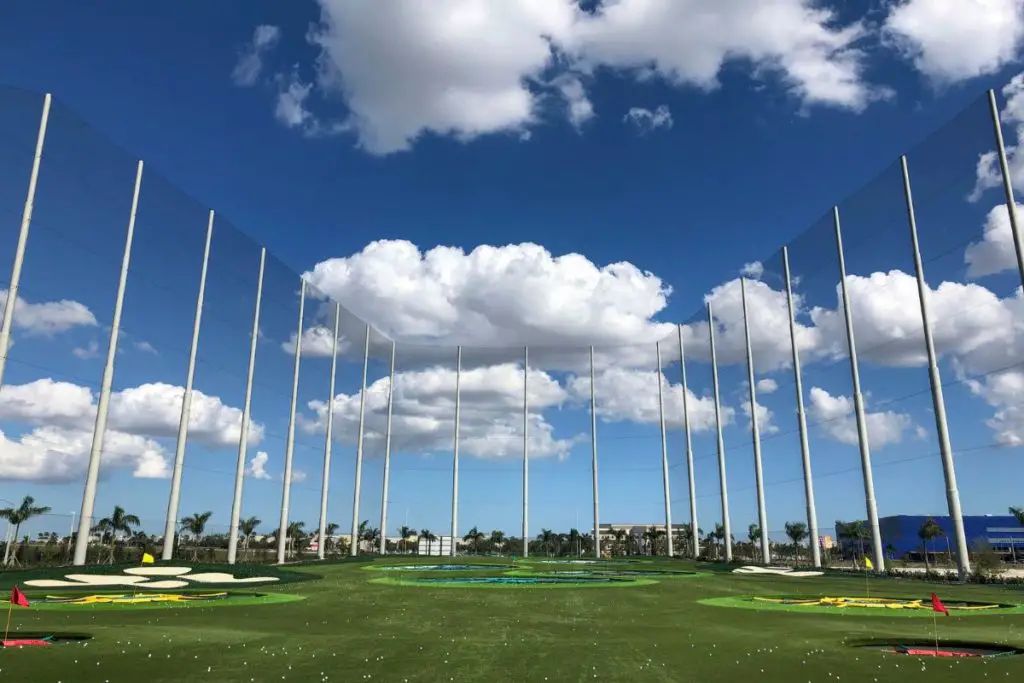 Topgolf driving range on a sunny day